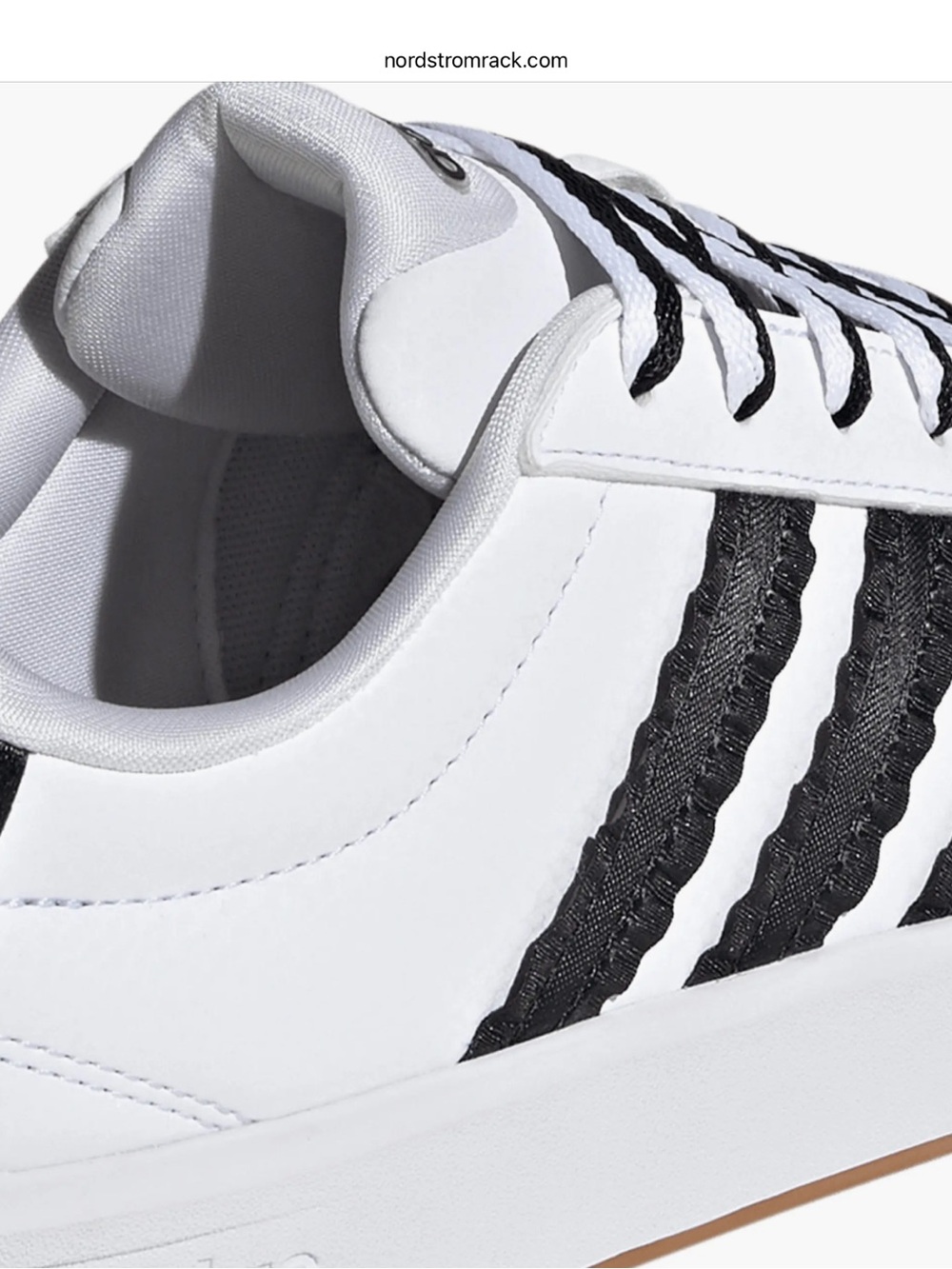 adidas White Low-Top Sneakers with Black Accents